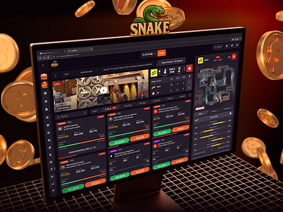AI Casino Interface Animation Gambling ✦ Snake 3d animation casino clean dashboard design gambling interaction interface motion design motion graphics product product design ui ux widget