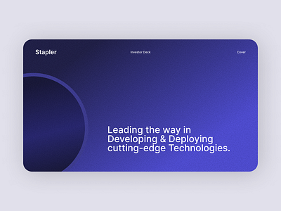 Tech Investor Deck - Stapler animation apple keynote brand deck canva slide deck figma slide google slides graphic design investor deck pitch deck powerpoint powerpoint presentation ppt presentation presentation design presentation template redesign slide slides