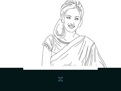 Portrait Practice_ Afsana Ara Bindu_In Lines_17 illustration