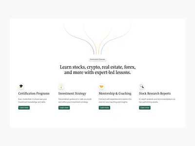 Investing Website Design branding clean design graphic design illustration investing logo modern ui uiux uiuxdesign ux webdesign website white