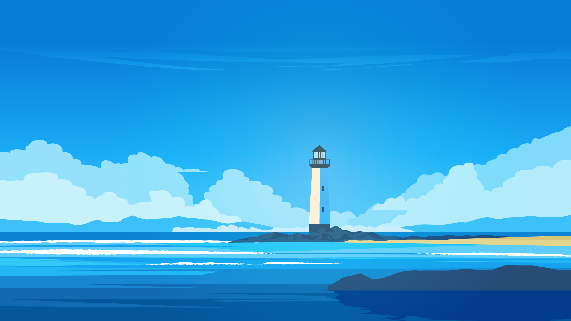 Example of Let's Draw Flat Landscape Illustration