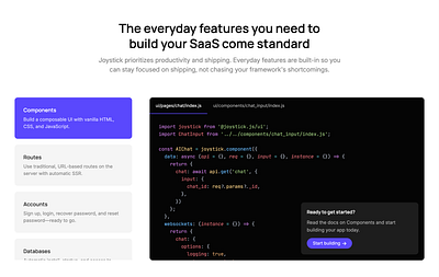 Features Carousel carousel code design landing page marketing minimalist popup saas section simple teaser tech ui ux