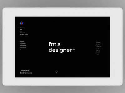 Minimal Personal Portfolio Interface bold simplicity branding identity clean interface creative resume designer profile elegant typography grid layout homepage concept interface interface clarity minimal personal portfolio portfolio layout static page structure vertical layout visual focus
