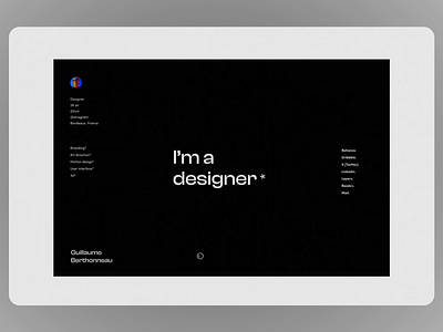 Minimal Personal Portfolio Interface bold simplicity branding identity clean interface creative resume designer profile elegant typography grid layout homepage concept interface interface clarity minimal personal portfolio portfolio layout static page structure vertical layout visual focus