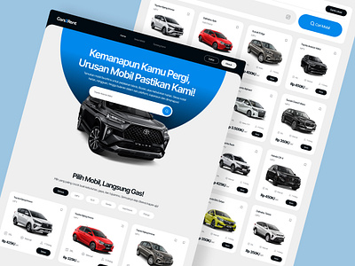 Car Rental Website Design car graphic design rent typography ui ux web web design website