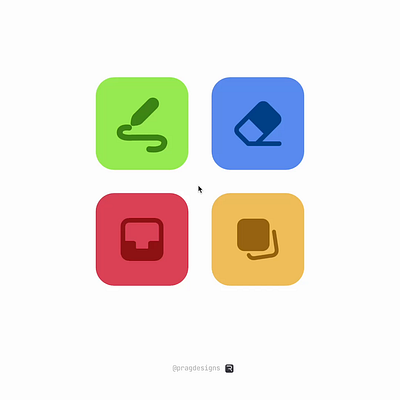 Icon animations done in Rive motion graphics