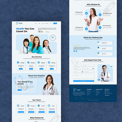 Nova Care Hospital Web Design branding graphic design hospital web design medical web design ui ux web design