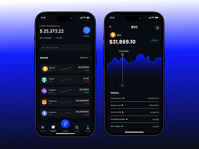 Crypto Wallet Mobile App Design app design crypto app concept crypto app design crypto app mobile ios app crypto trading design landing page ui ux web design website