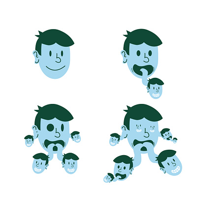more and more cartoon illustration print vector vector art vector illustration