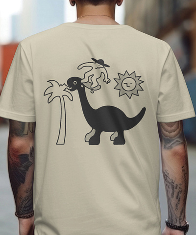 Dino sk8 palm tree