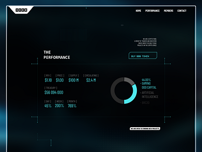 Scifi Landing Page Design for Digital Finance Firm agency analytics chart crypto finance firm future futuristic graph landing page landing page design popular recent scifi stats technology ui wallet web design website design