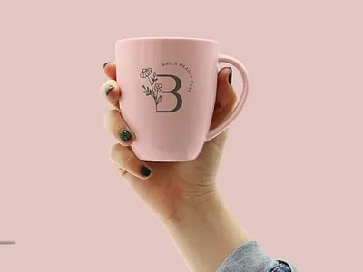 Nails Beauty Care - Branding branding coffee design graphic design logo manicure nails pink