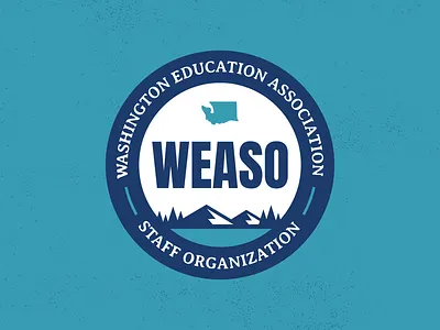 Washington Education Association Staff Organization Logo badge branding circle education graphic design icon logo logo design organization pacific northwest pride rebrand seal symbol teachers union thumbnail typography union unity washington state