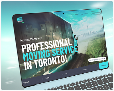 Professional moving service website clean ui figma logistics website moving service ui user centered ux website