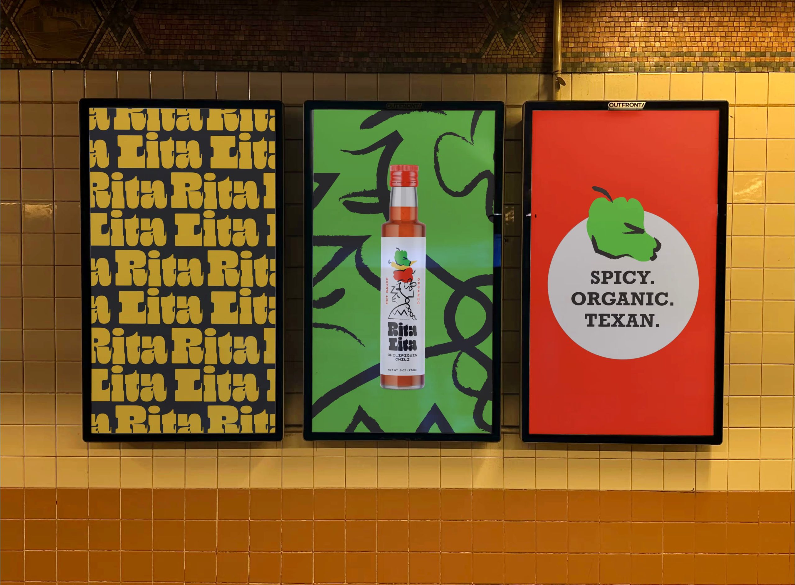 Rita Lita bold food logo poster