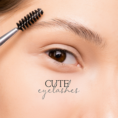 Cute Eyelashes - Social Media branding design esthetic eyelashes graphic design logo medic