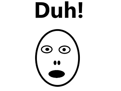 Duh! digital art dumb emotion face facial expression head illustration stupid vector