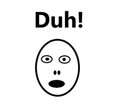 Duh! digital art dumb emotion face facial expression head illustration stupid vector