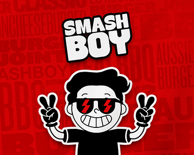 Smash Boy Burger - Branding & Social Media branding burger design graphic design illustration logo smash vector