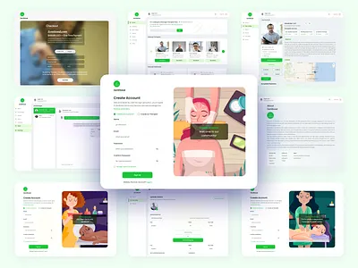 Massage Therapist Website app app design app ui branding design illustration massage therapist ui ui ux ui ux design website website ui