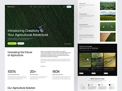 TaniSmart - Modern Agriculture Landing Page agriculture design farmer farming farmland harvest landing page minimalist modern natural nature ui ux website
