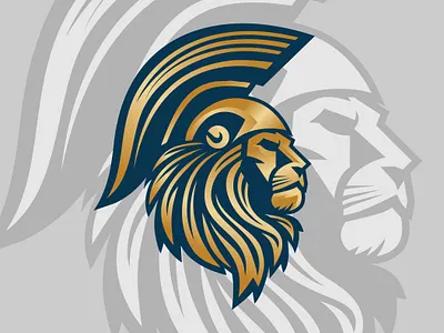 Lion Warrior branding graphic design logo