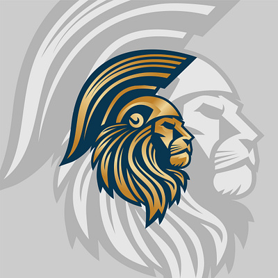 Lion Warrior branding graphic design logo