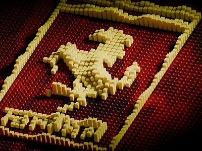 LEGO Ferrari Logo 3d blender branding dribble ferrari lego logo