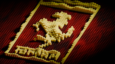 LEGO Ferrari Logo 3d blender branding dribble ferrari lego logo