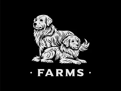 Two Friendly Dogs app art branding design graphic design illustration logo vector