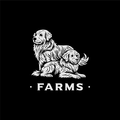 Two Friendly Dogs app art branding design graphic design illustration logo vector