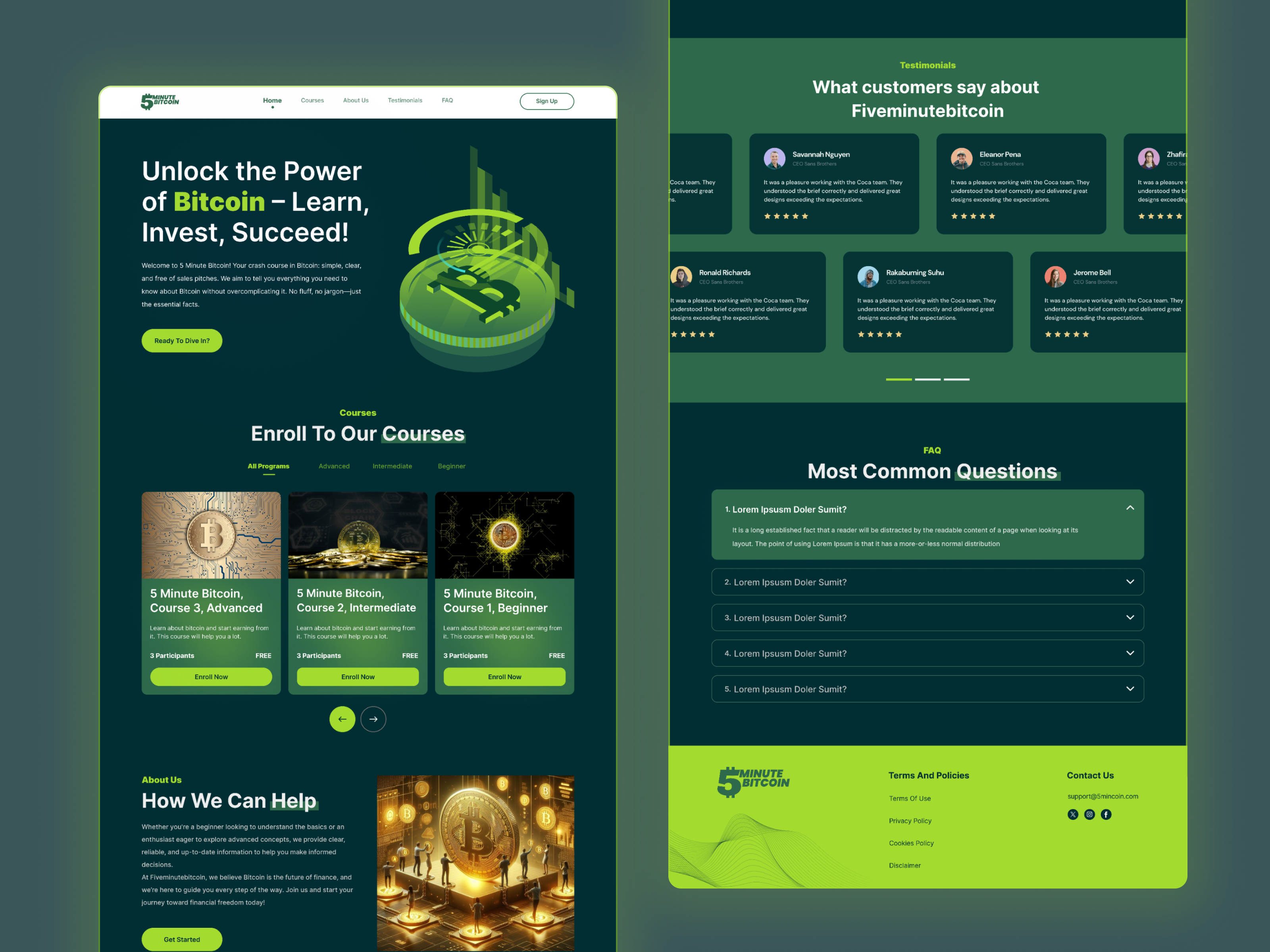 Example of Landing Page Design