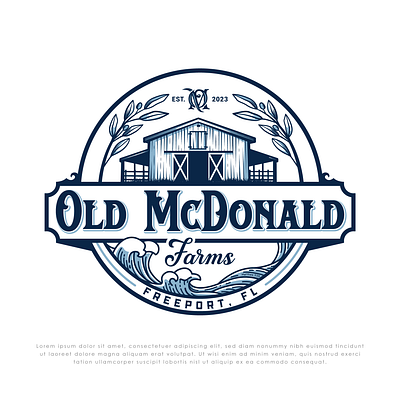 Old McDonald Farms logo brand design branding design graphic design graphic designer illustration logo logo design ui vector