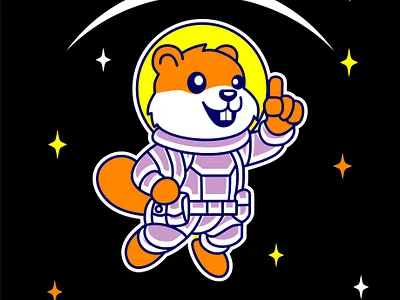 Outer Space Unique Cartoon app art branding design graphic design illustration logo vector