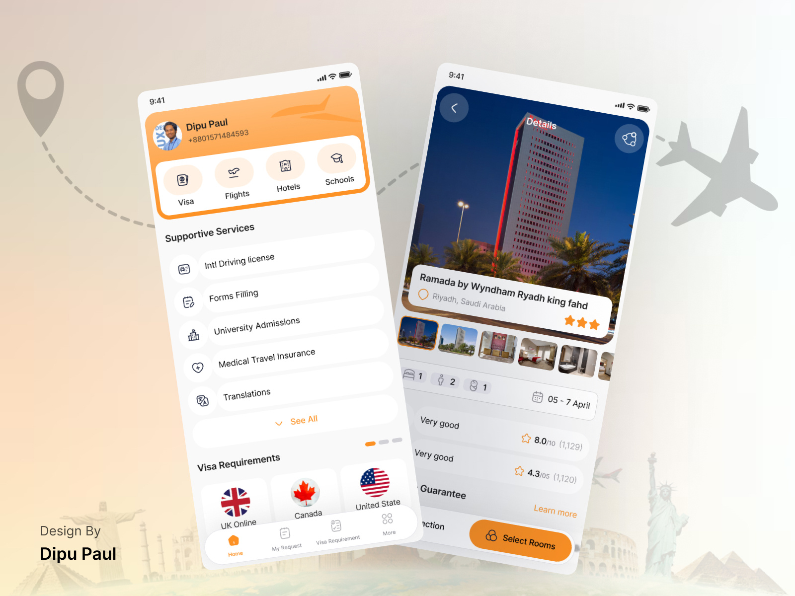 Example of Travel & Hotel Booking Mobile App
