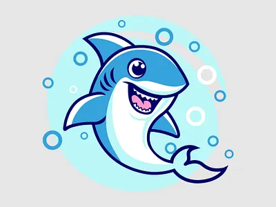 Cut Cartoon Shark app art branding design graphic design illustration logo vector