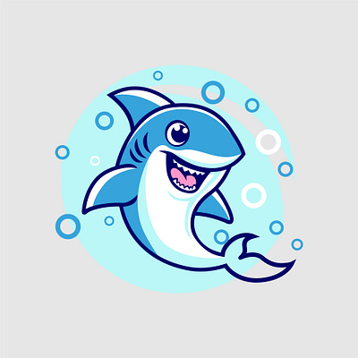 Cut Cartoon Shark app art branding design graphic design illustration logo vector
