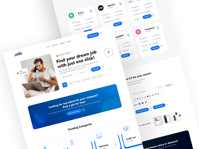 Latest Job Opportunities homepage design job job portal job search jobfind landing page design naukari page design portal ui ui design web website
