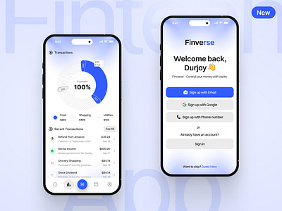Fintech Mobile App branding design graphic design icon illustration logo minimal ui ux vector