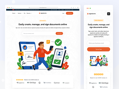 Digital Signature Platform Landing Page access agreement approval client consent contract digital document form identity legal platform record request secure signature signing upload verify workflow