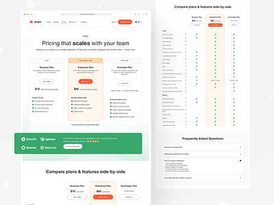 Pricing Page with Clean Tier Layout channel chat communication connect contact conversation dialogue group inbox interface message messenger mobile network platform reply social talk team texting