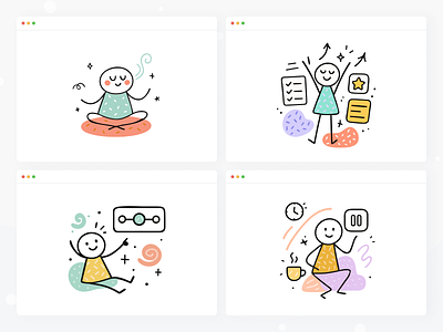 Time Tracking UI Illustrations – Clean & Friendly #3 calendar clock deadline efficiency focus interval log management overview productivity reminder routine schedule session task time timeline timer tracking workflow