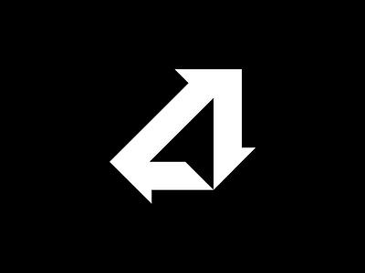 Monogram A, Arrows And Airplane Concept Logo a letter a monogram airplane arrow message plane