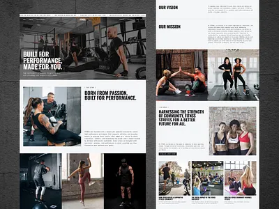 Fitness Apparel E-commerce UI Kit - About Us Page about about us about us page apparel clothing fashion fitness gym mission nucleus our story story training ui ui kit uiux web design website workout