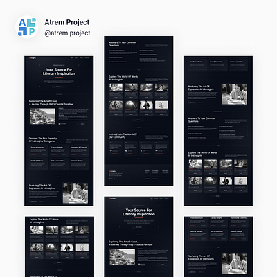InkInsights - Landing Page Blog atrem project figma mobile app ui ui design uiux user interface ux ux design web design