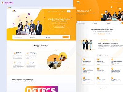 Career Website Bank Mega 💼 - Design That Hires🤝 bank mega m smile mobile banking ui ux