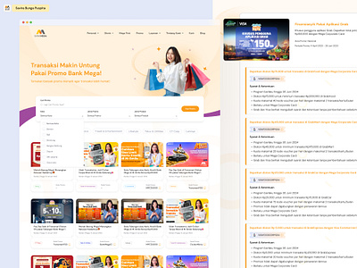 Discover Deals with Bank Mega 🏷️ – Promo Website Redesign 🎨 bank mega m smile mobile banking ui ux