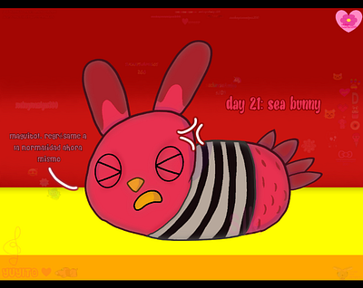 Maycean Day 21: sea bunny art post art tag digital art drawing fan art illustration