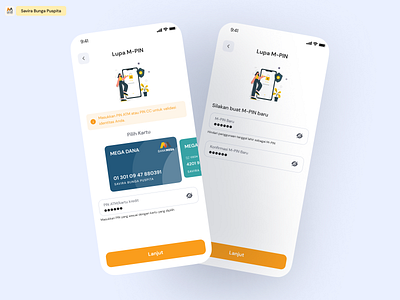 Forget PIN Mobile App 🔐 bank mega m smile mobile banking ui ux