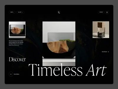 Karya Kala - Website Gallery Animation after effects animation art art website dark event web gallery landing page minimal motion design motion graphics ui ui design ui ux uiux web design website